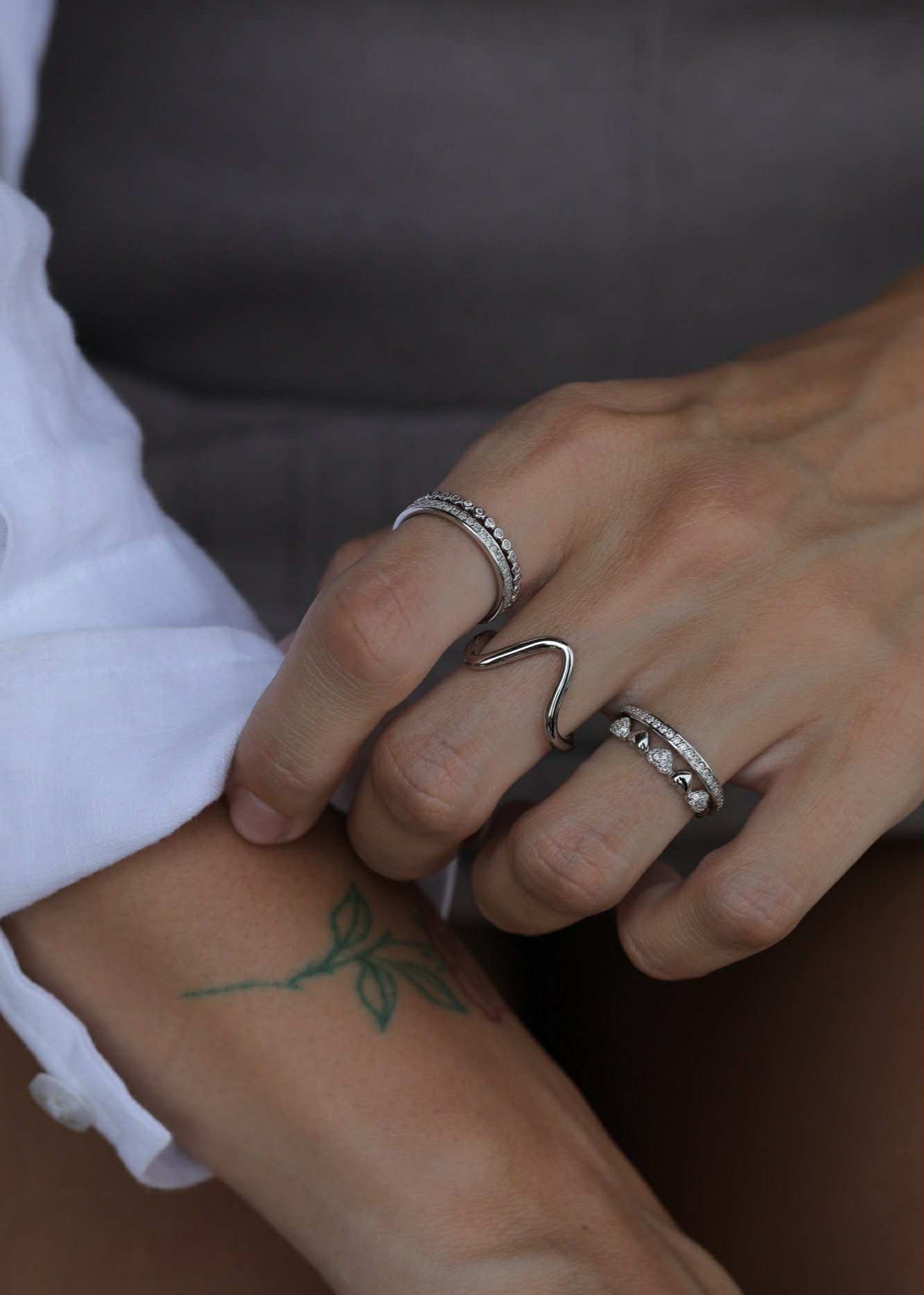 Sparkling Silver Band