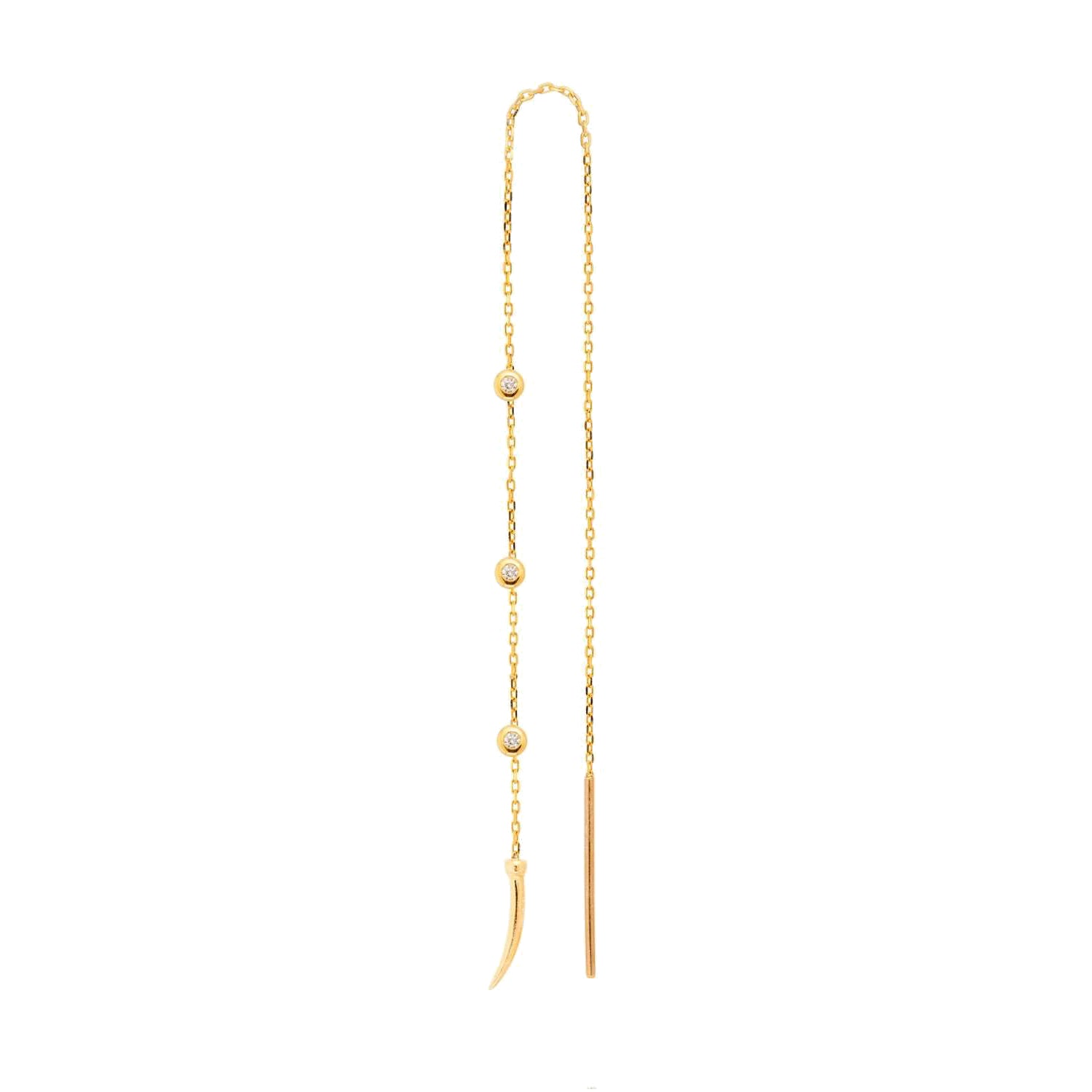 Single Chain Crystal Earring