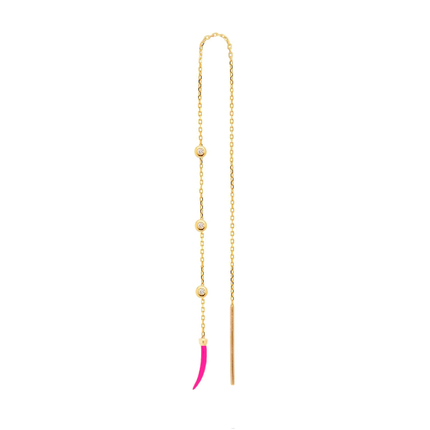 Single Chain Crystal Earring