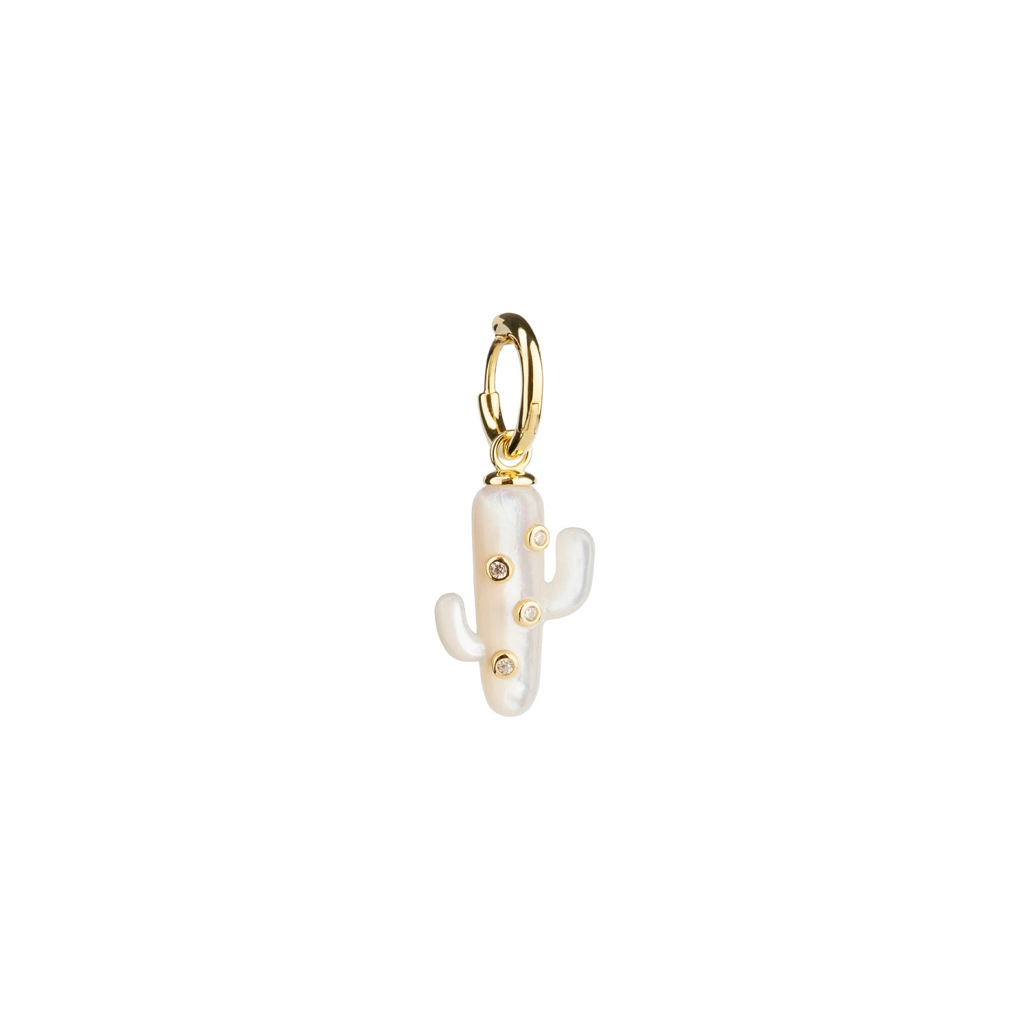 Single Pearl Cactus Earring