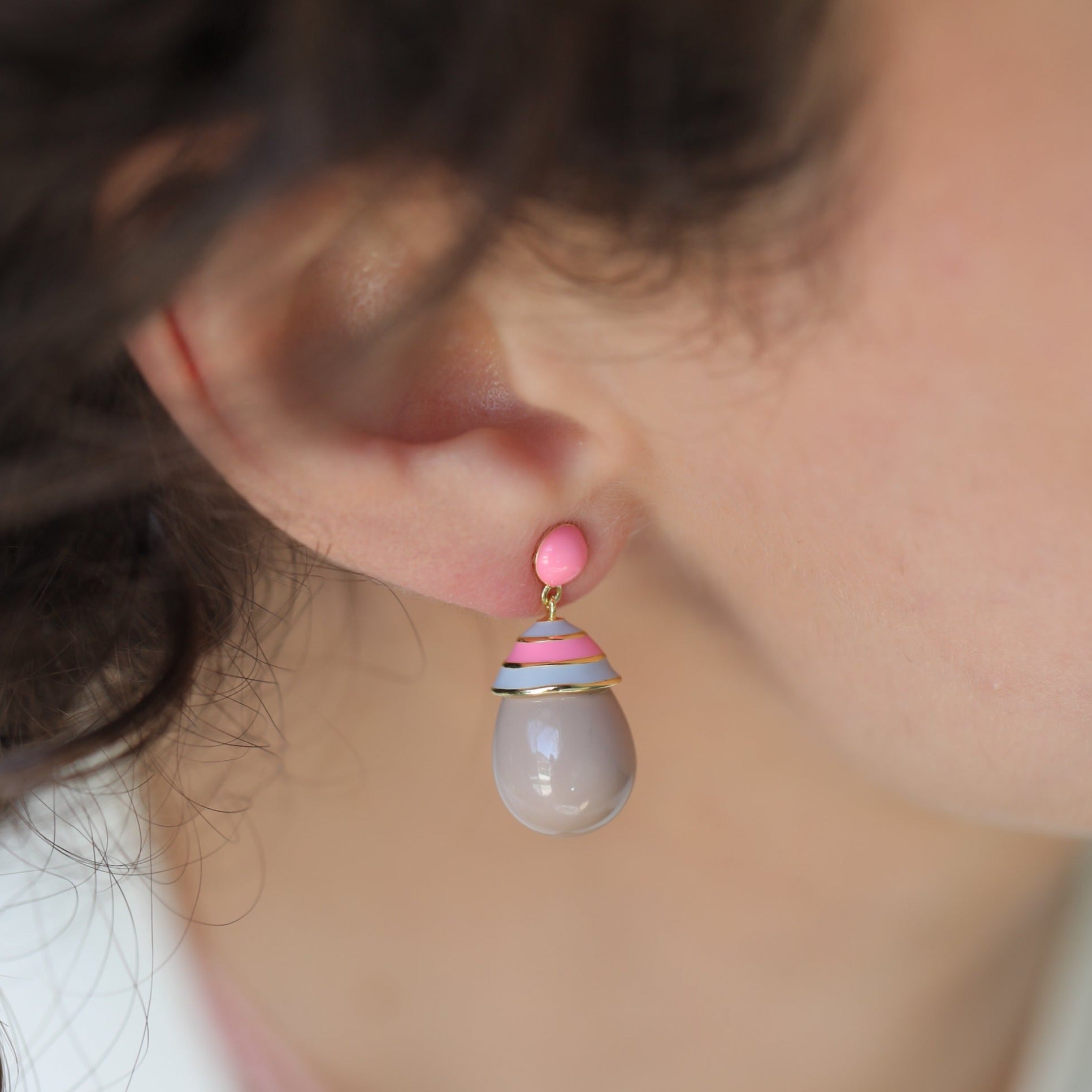 'Rose Nougat' Gelato Drop Earrings