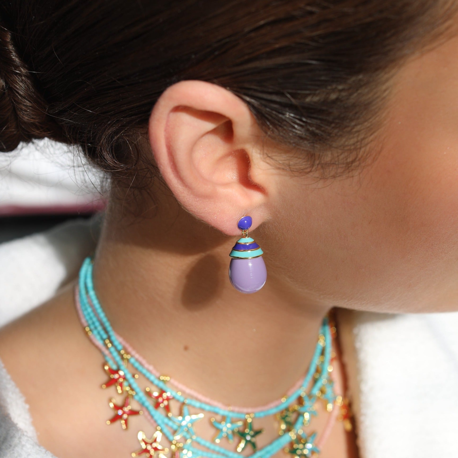 'Blackcurrant Whip' Gelato Drop Earrings
