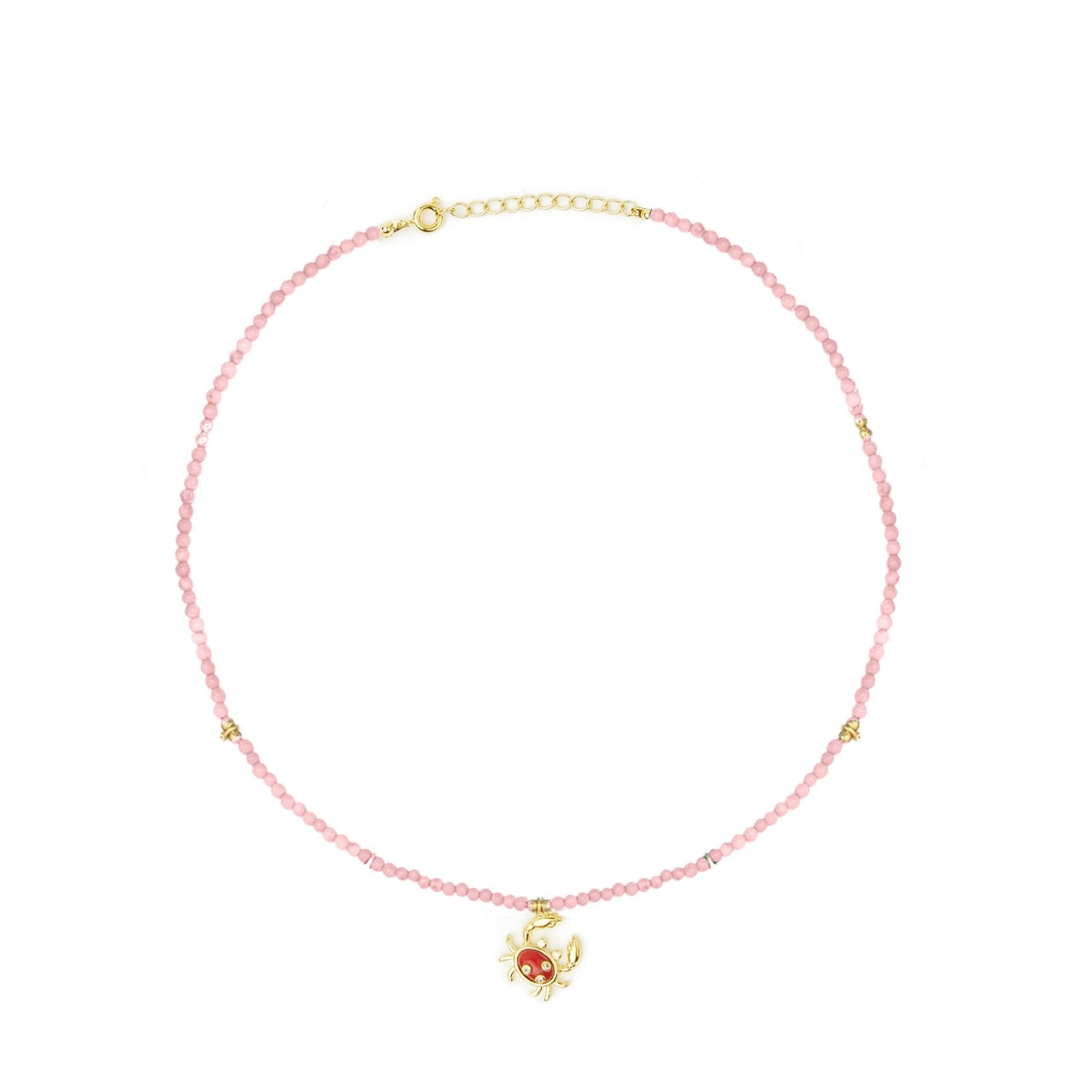 Coral Necklace With Crab