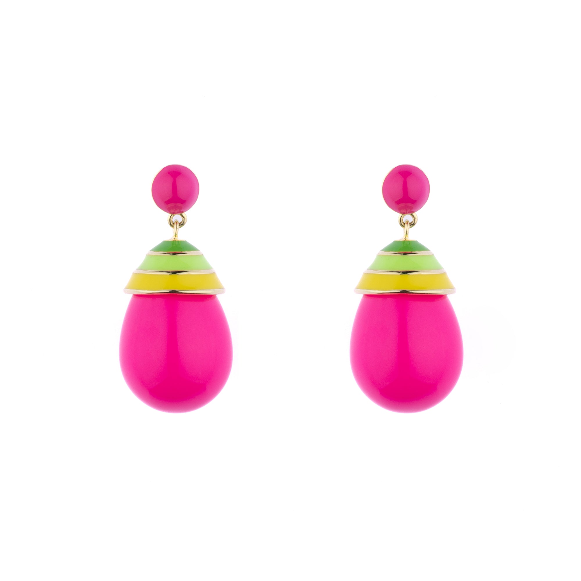 'Fuchsia Swirl' Gelato Drop Earrings