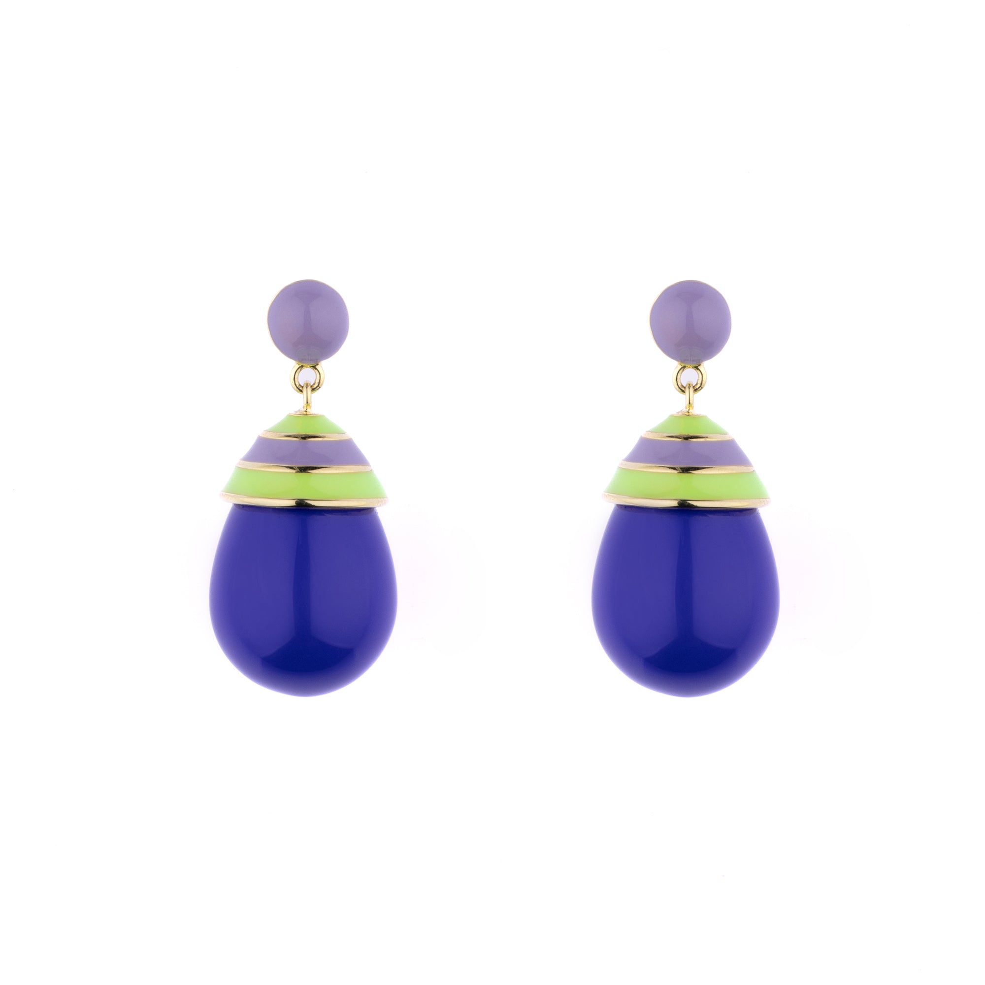 'Grape Lime' Gelato Drop Earrings