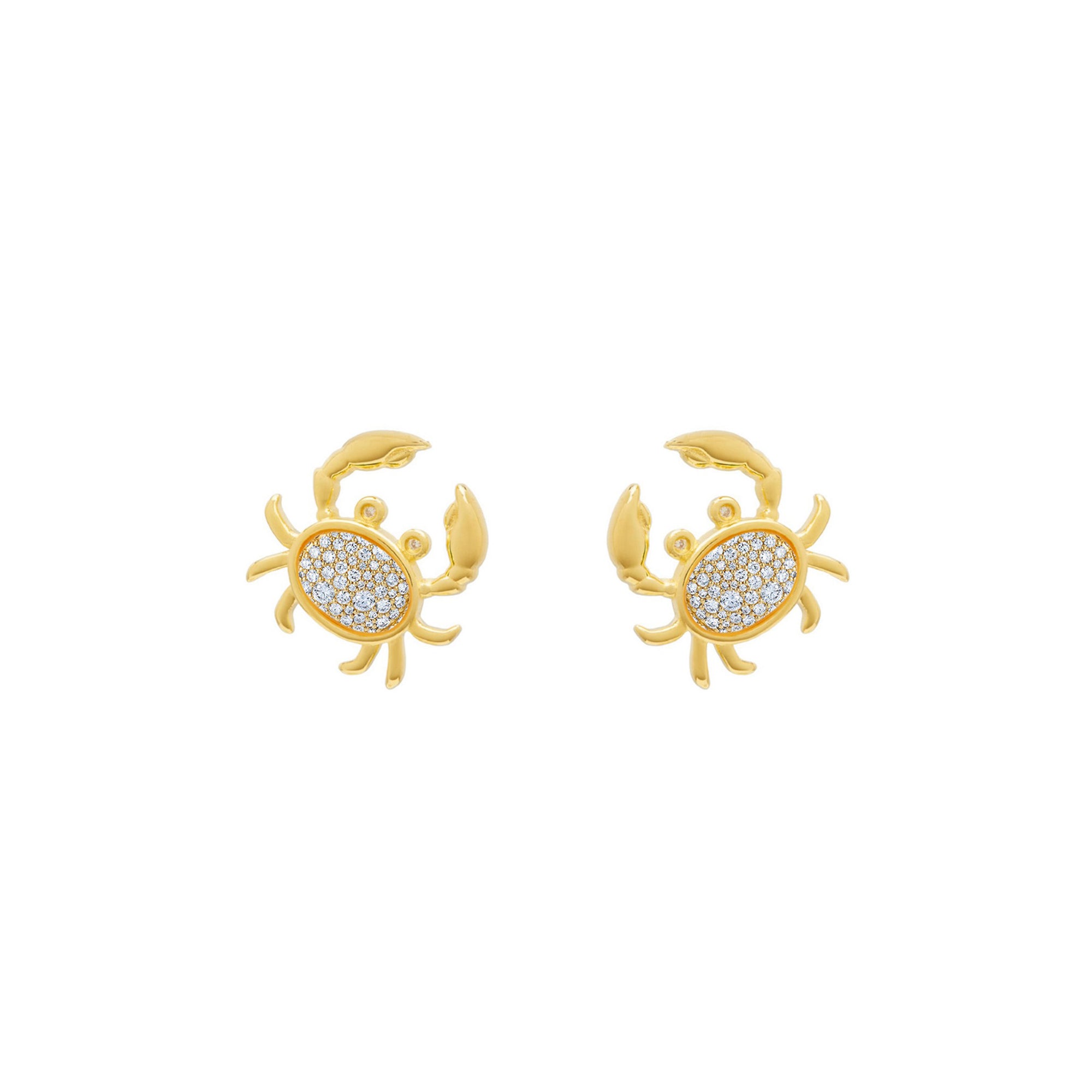 Shiny Stud Crab Earrings