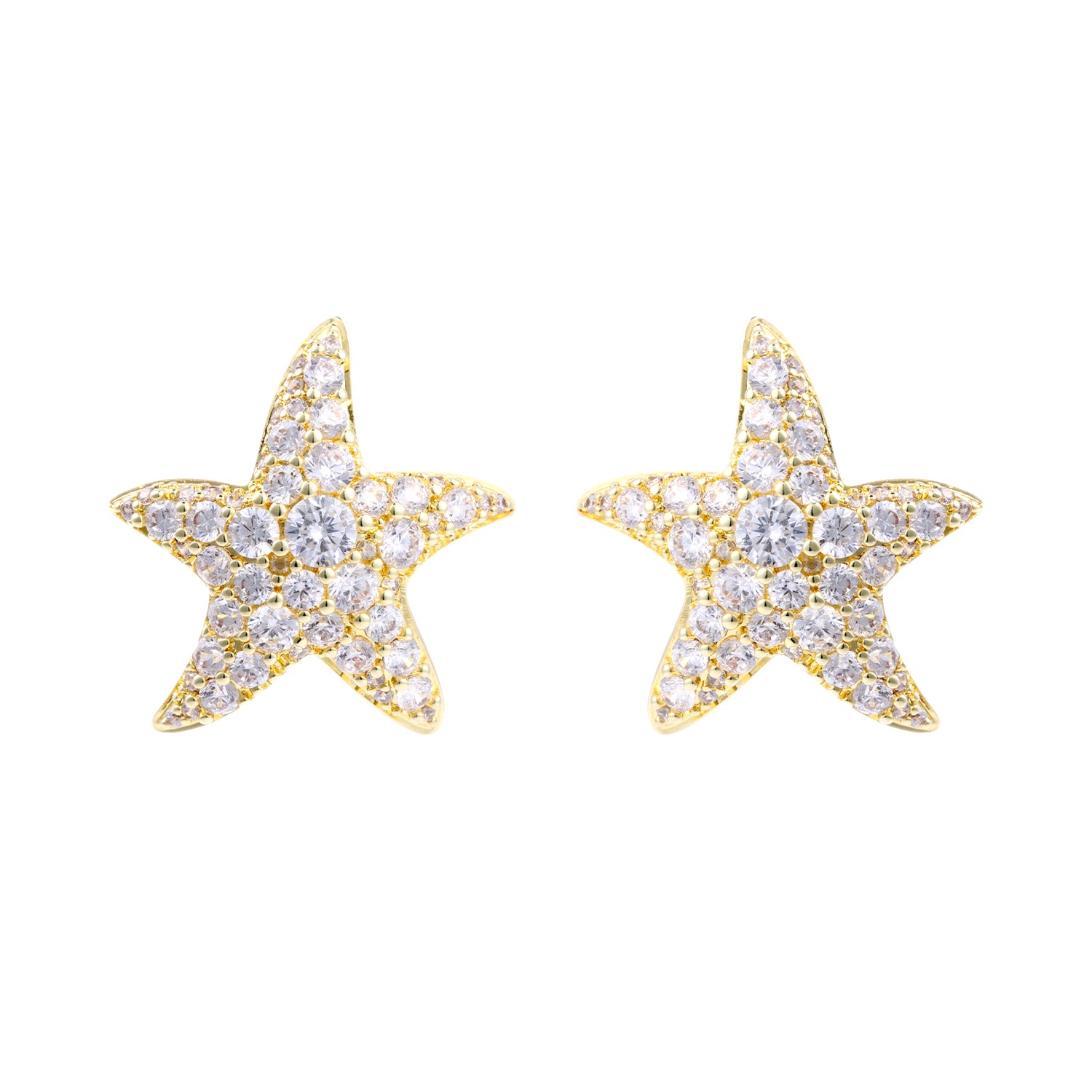 Spark Starfish Stud Earrings