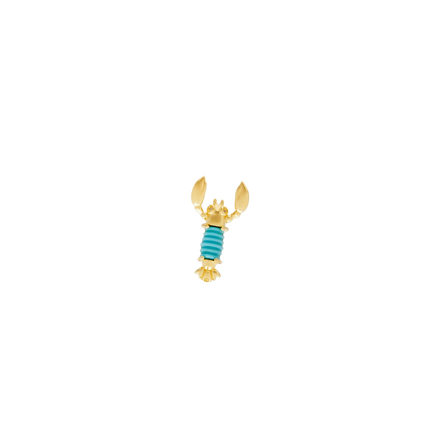 Turquoise Lobster Stud Earrings
