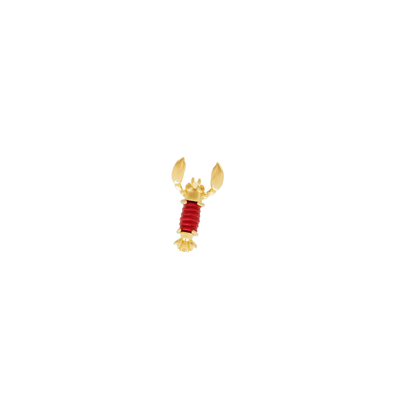 Coral Lobster Stud Earrings
