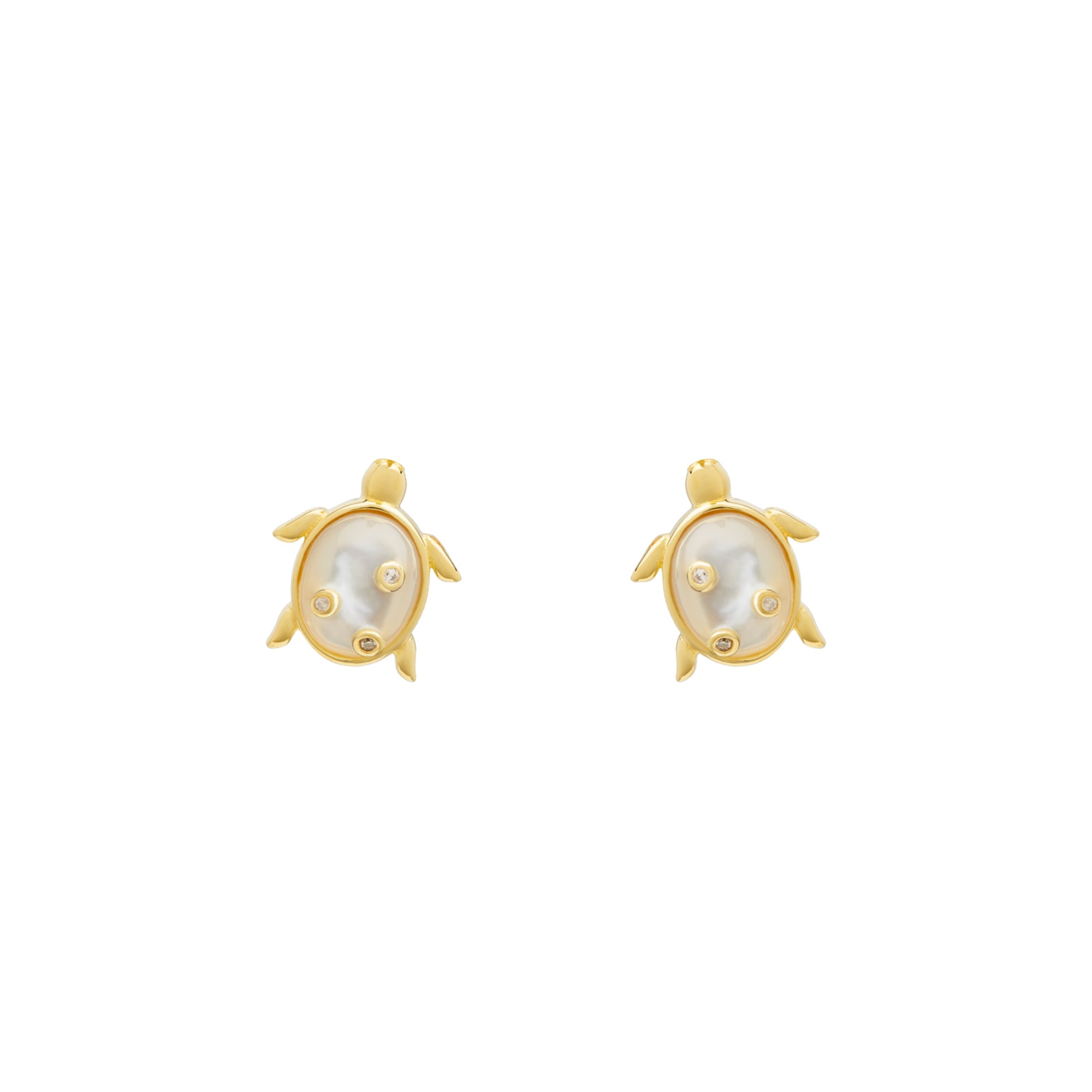 MOP Turtle Stud Earrings
