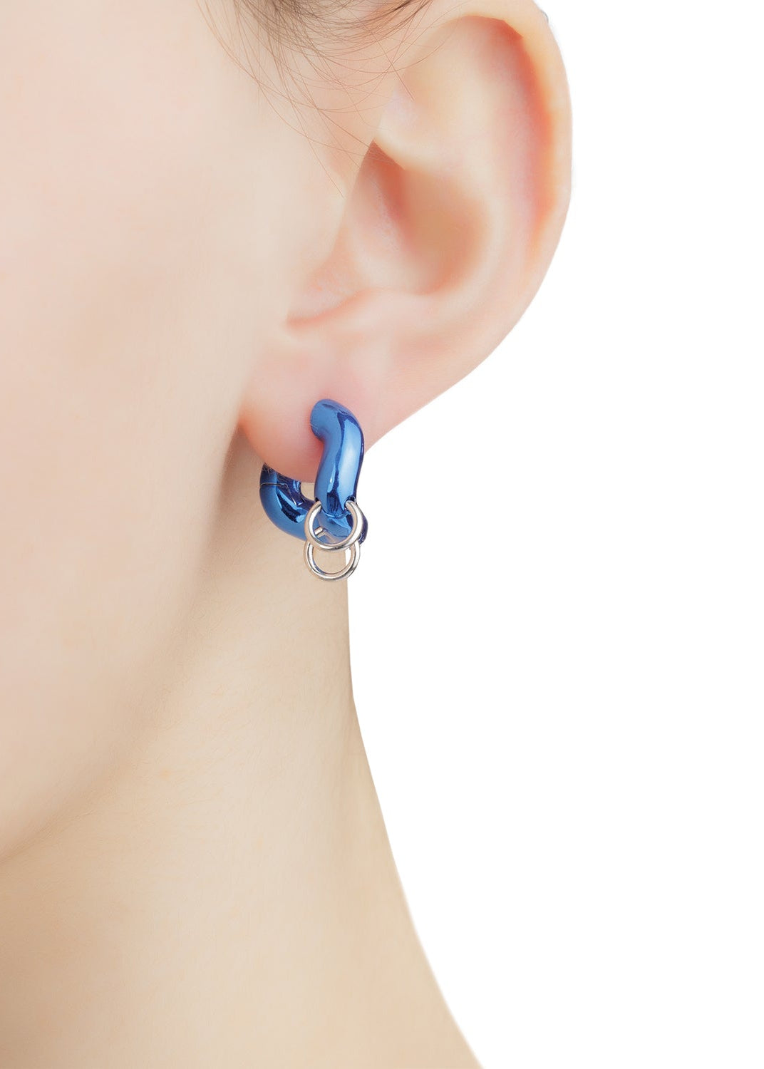 Blue Pierced Earrings