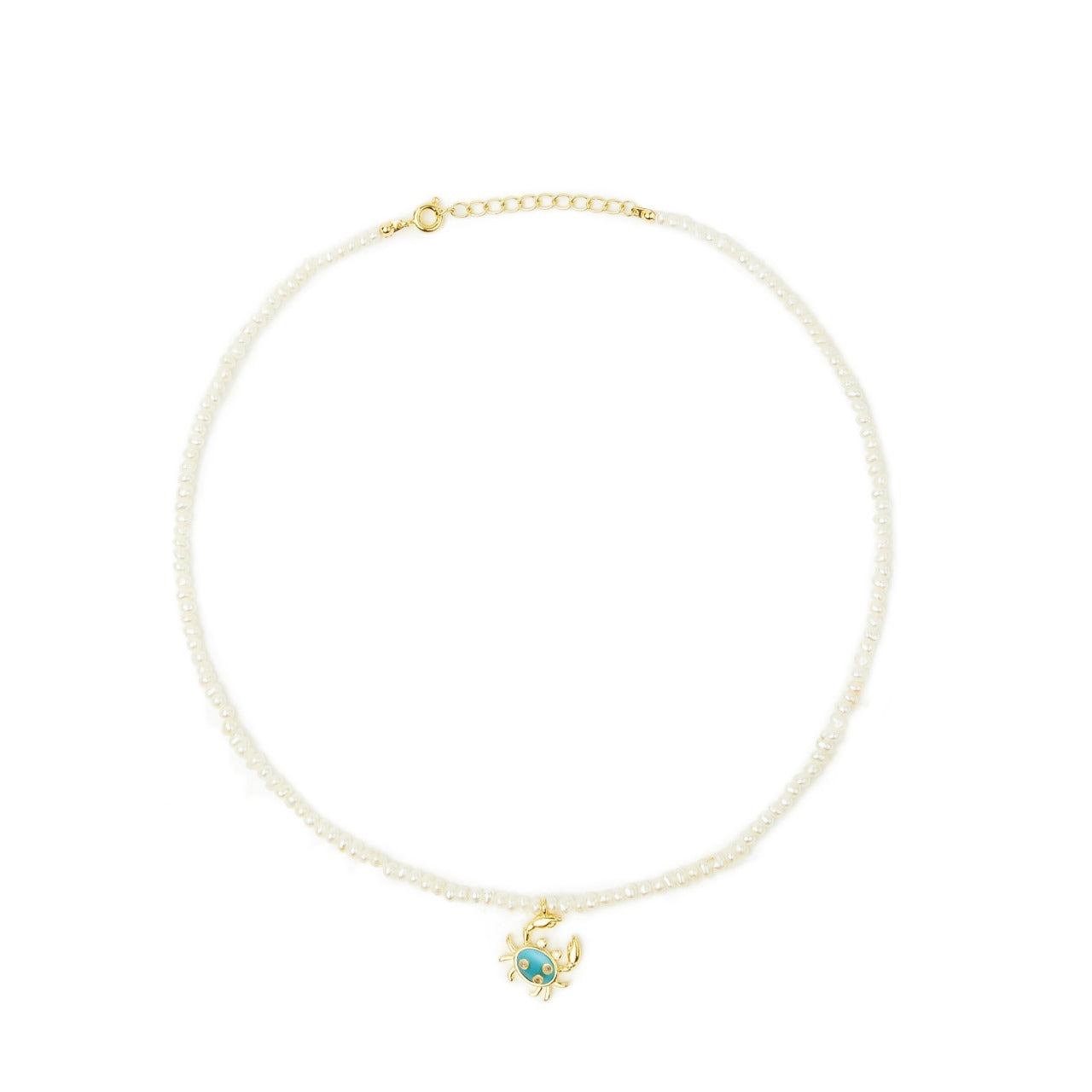Pearl Necklace With Crab