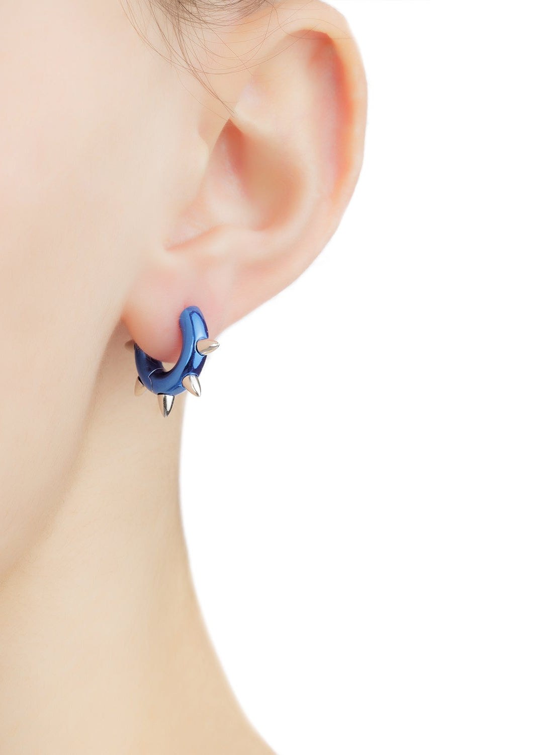 Single Hoop Earring with Spikes