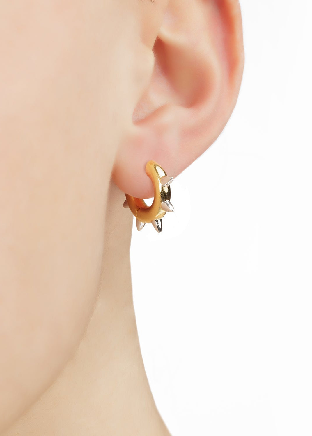 Single Hoop Earring with Spikes