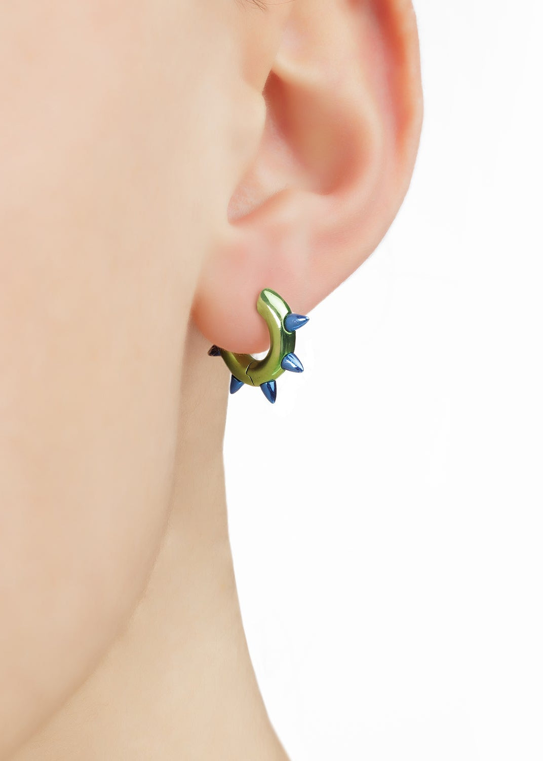 Single Hoop Earring with Spikes