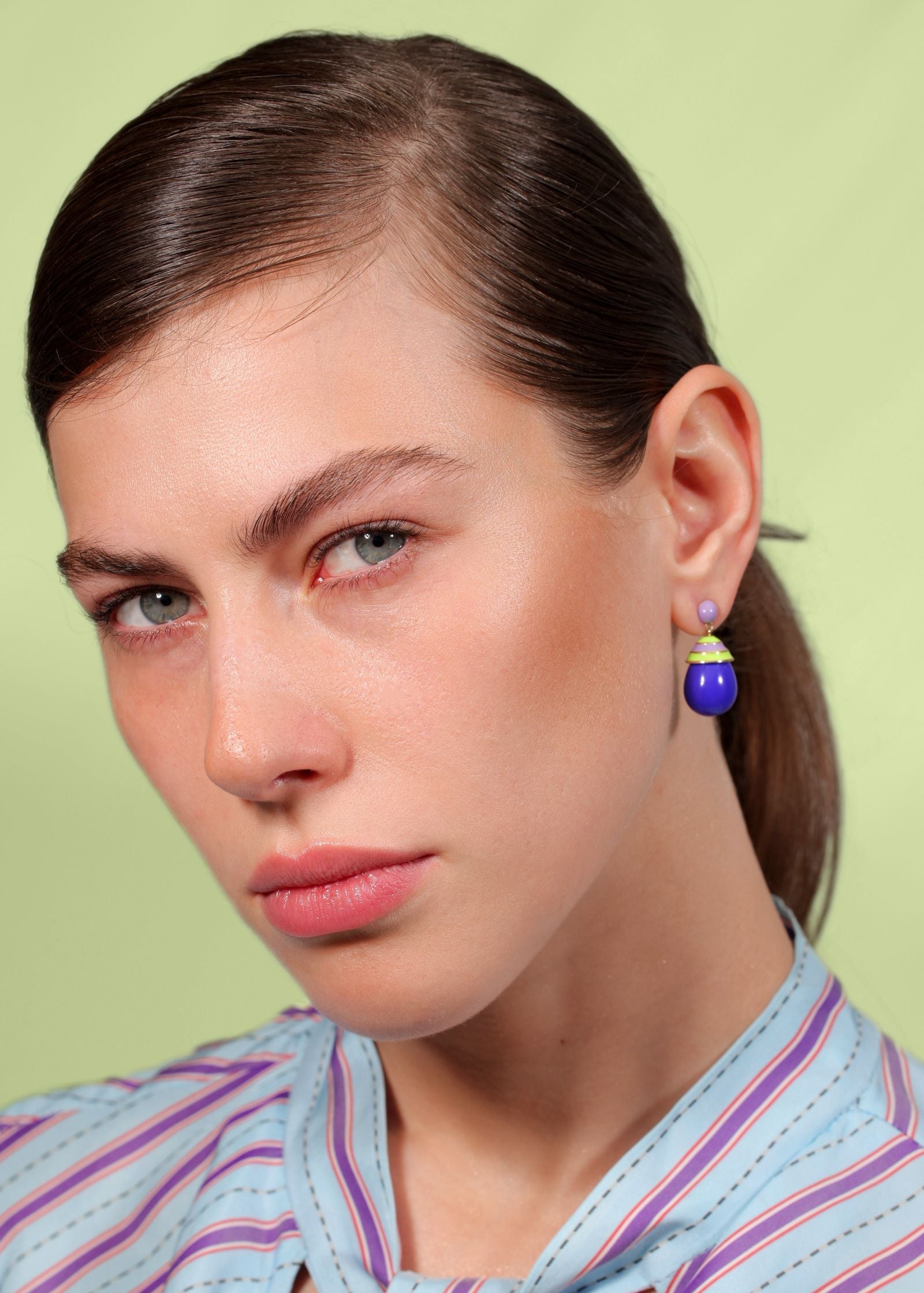 'Grape Lime' Gelato Drop Earrings