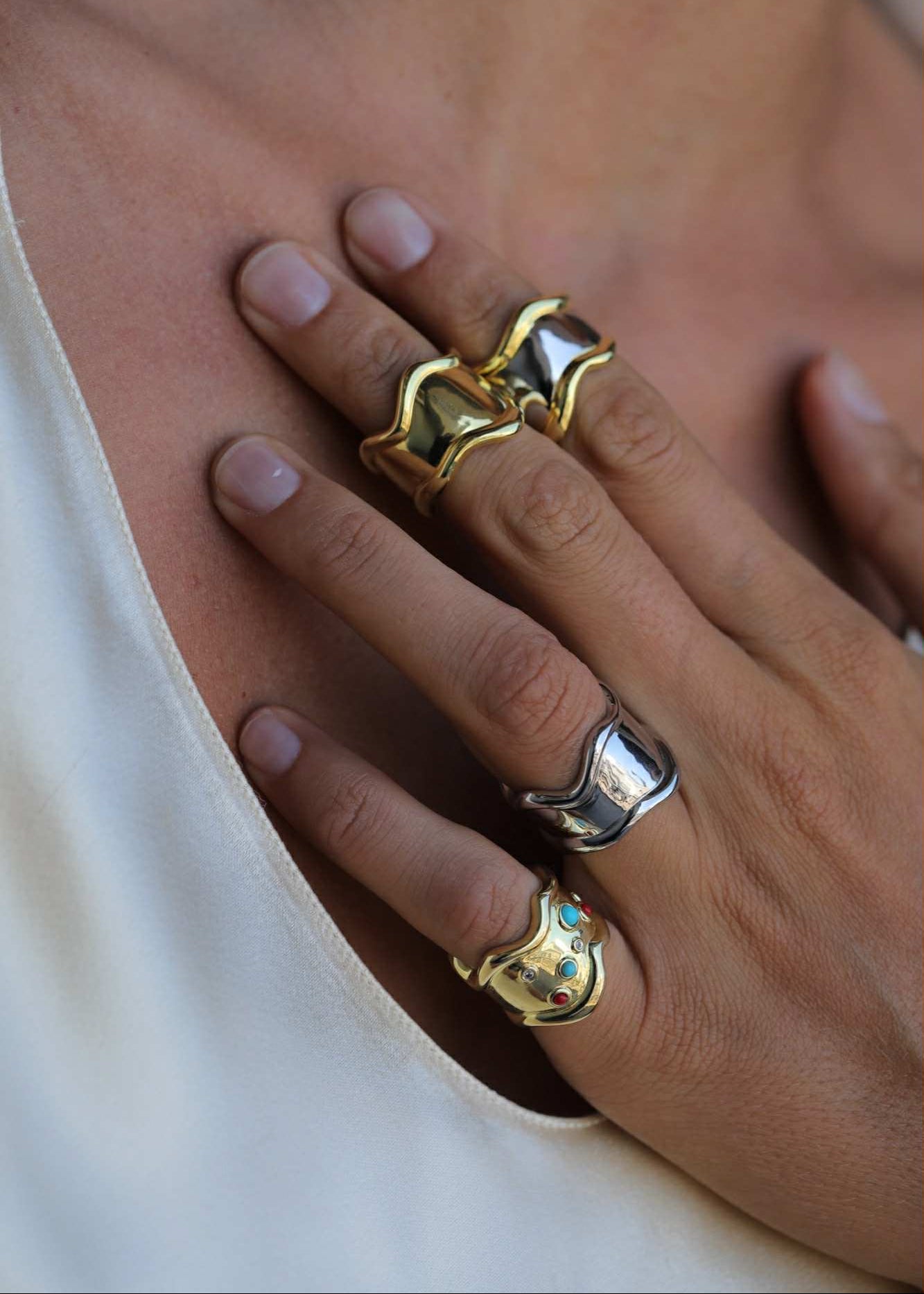 Gold Wavy Ring
