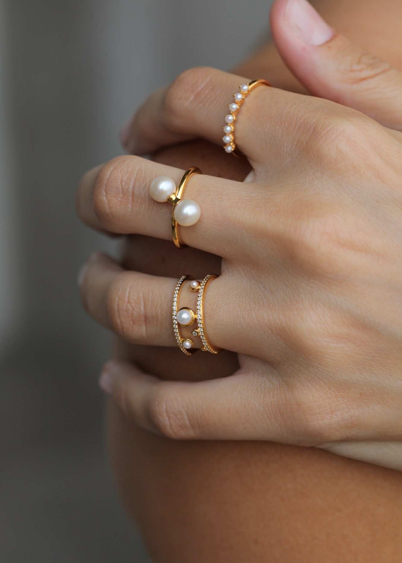 Pearl Row Ring