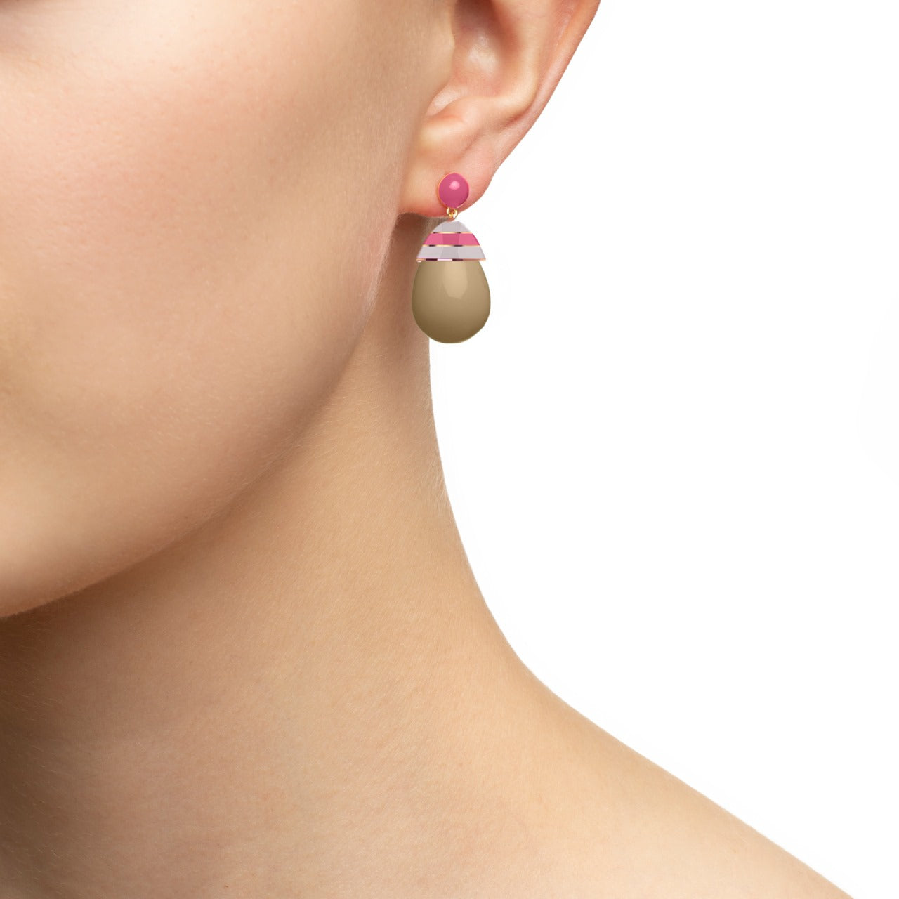 'Rose Nougat' Gelato Drop Earrings