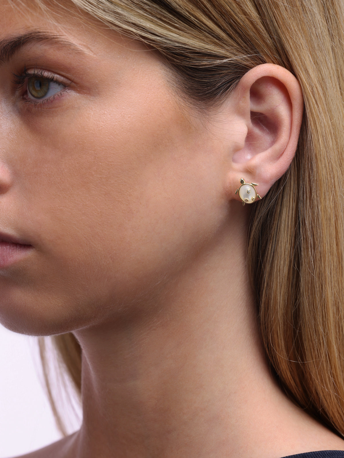 MOP Turtle Stud Earrings