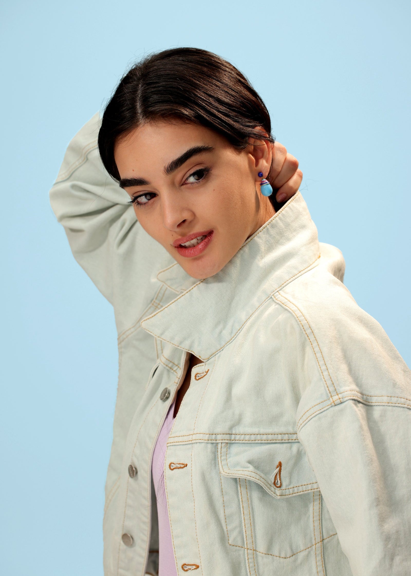 'Blueberry Ice' Gelato Drop Earrings