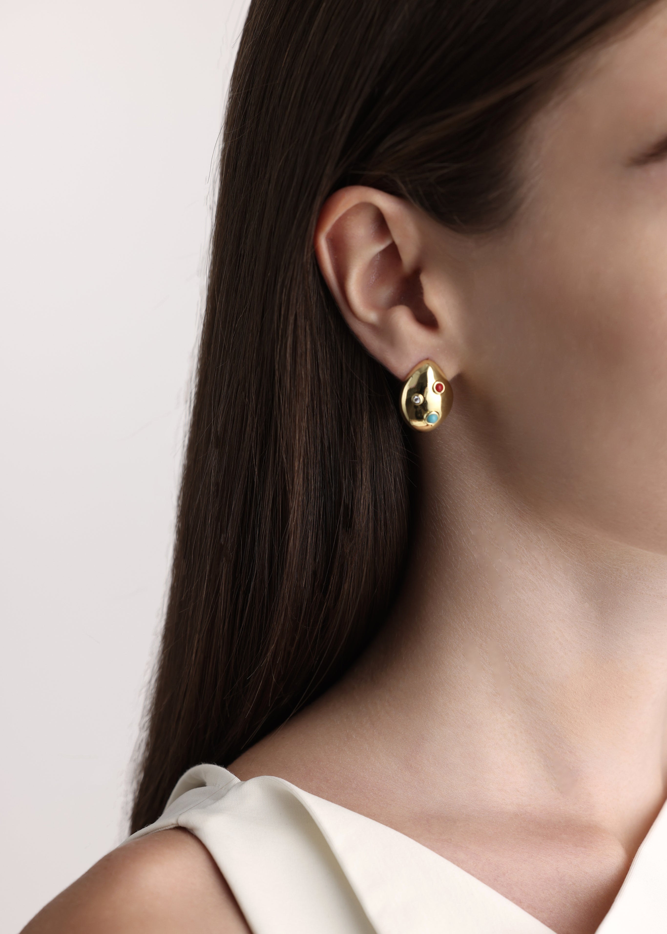 Radiant Drop Shape Earrings