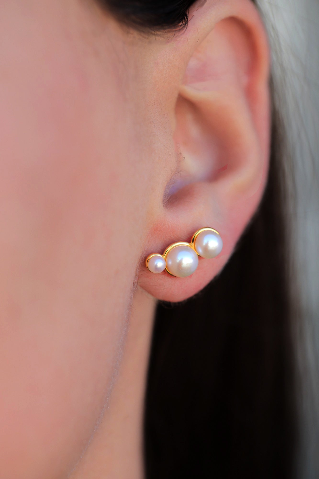Cluster Pearl Earrings