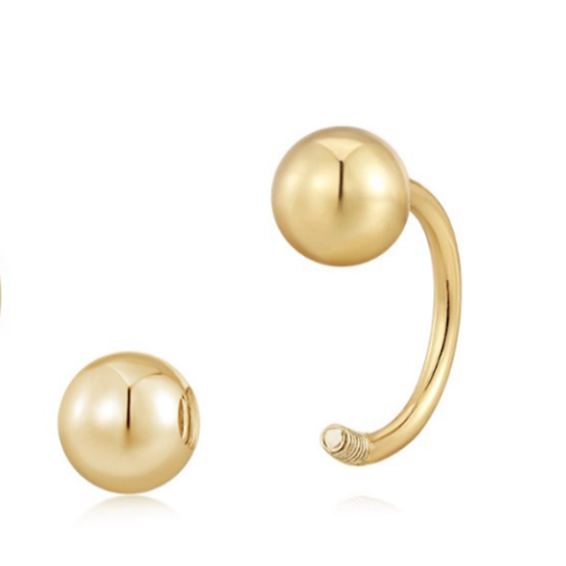 Single Bold Sphere Piercing
