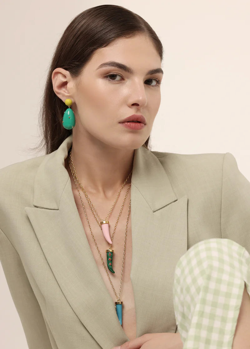 Turquoise Fang Necklace