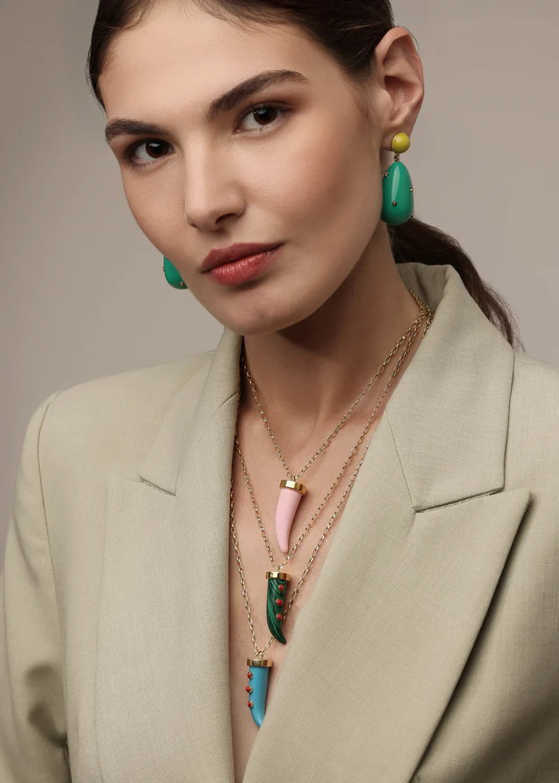 Malachite Fang Necklace