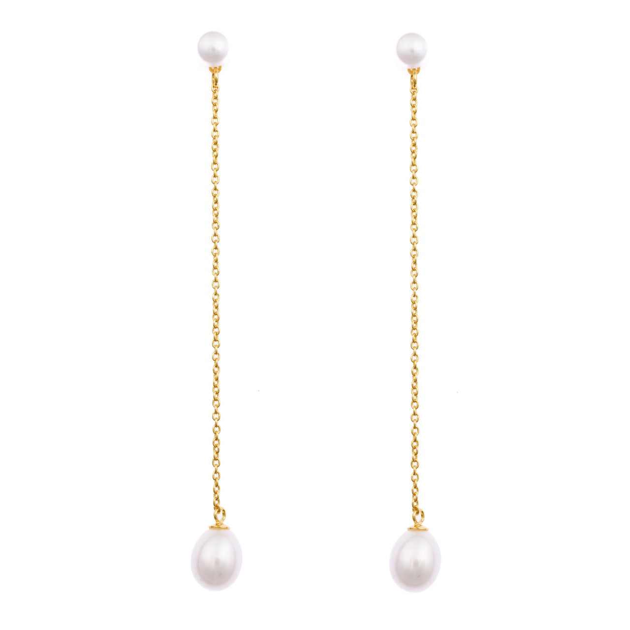 Pearl Long-Chain Earrings