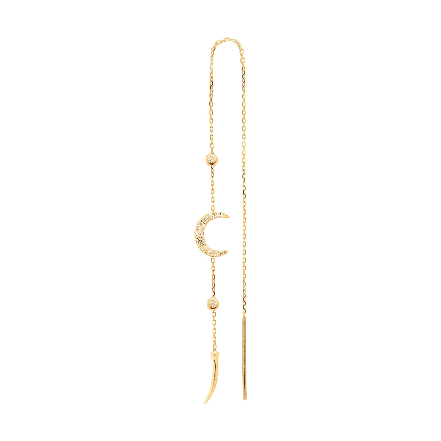 Single Orbit Fangs Earring