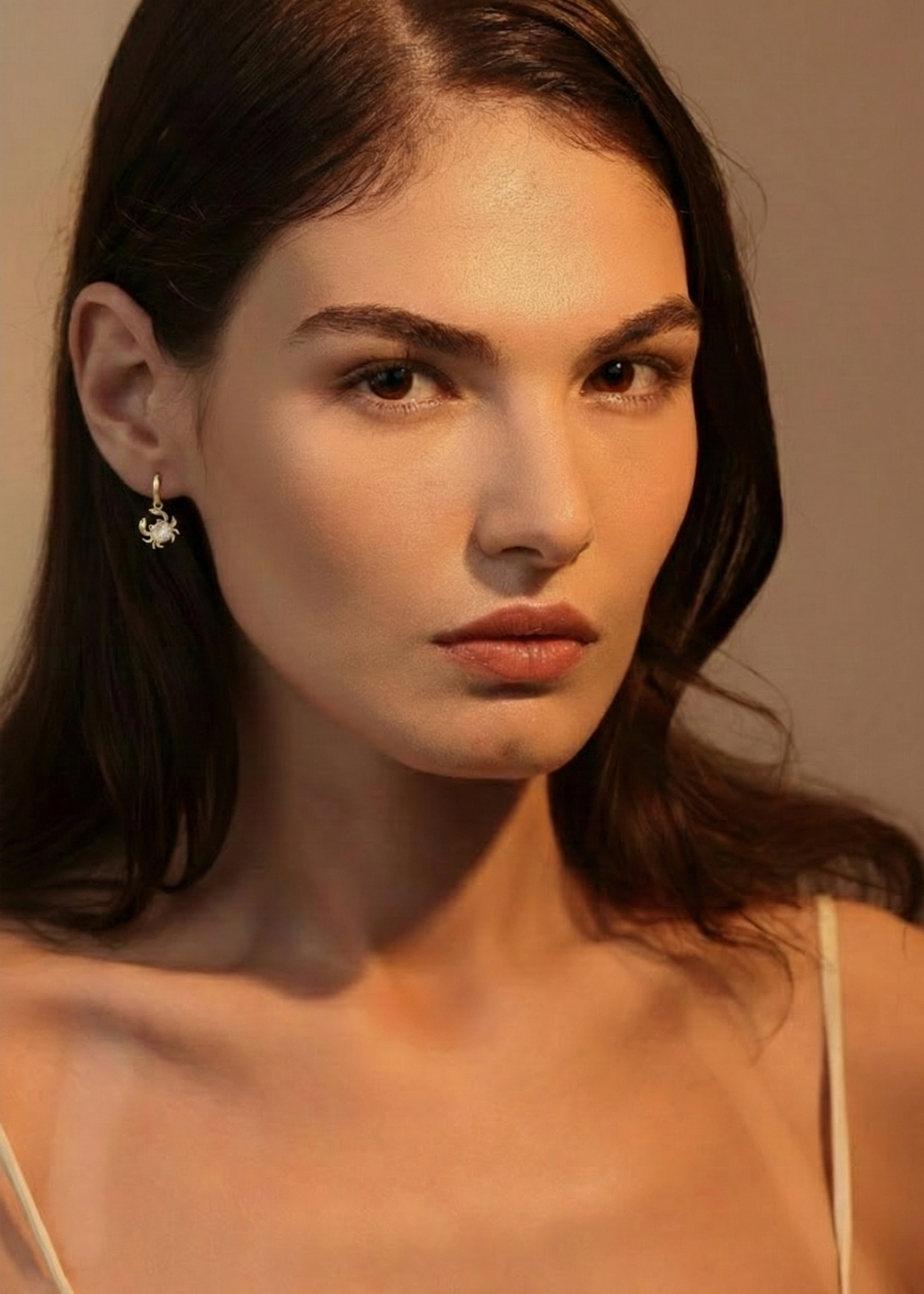 Single Shiny Crab Earring