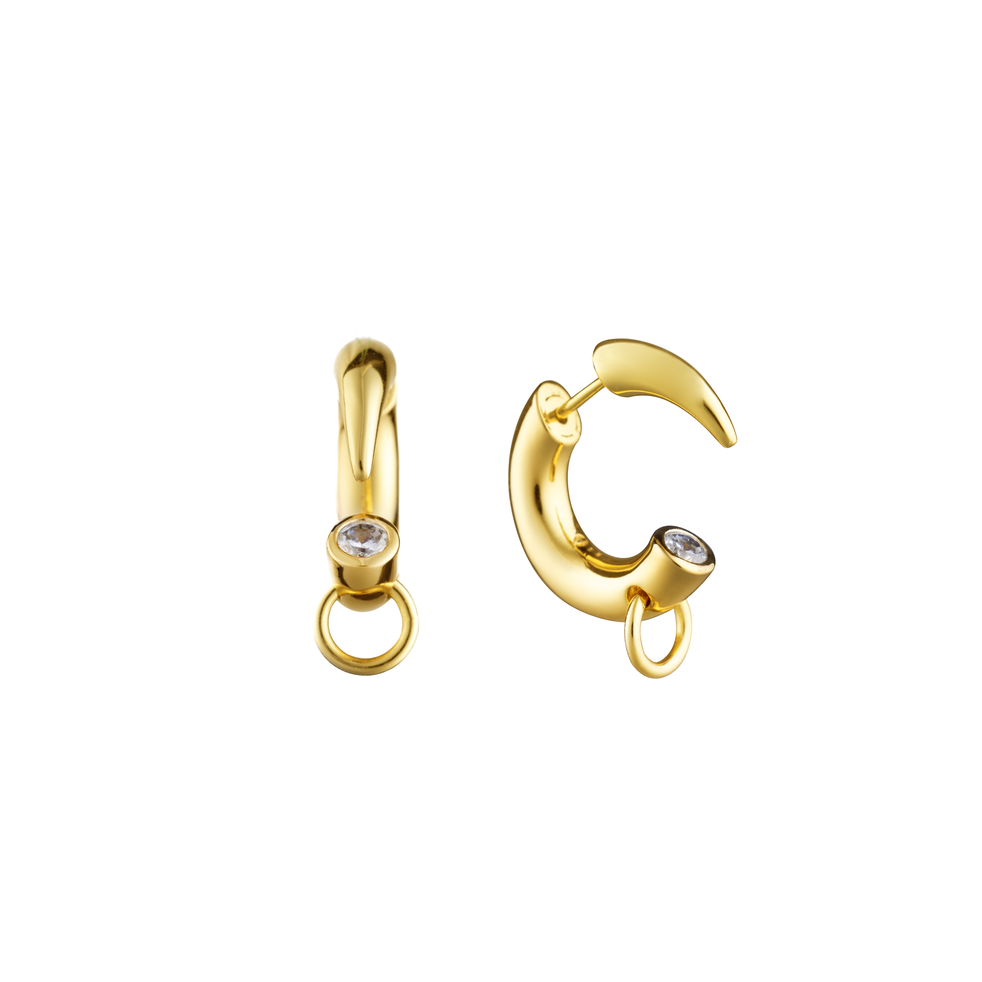 Fang Earrings With SW Crystals