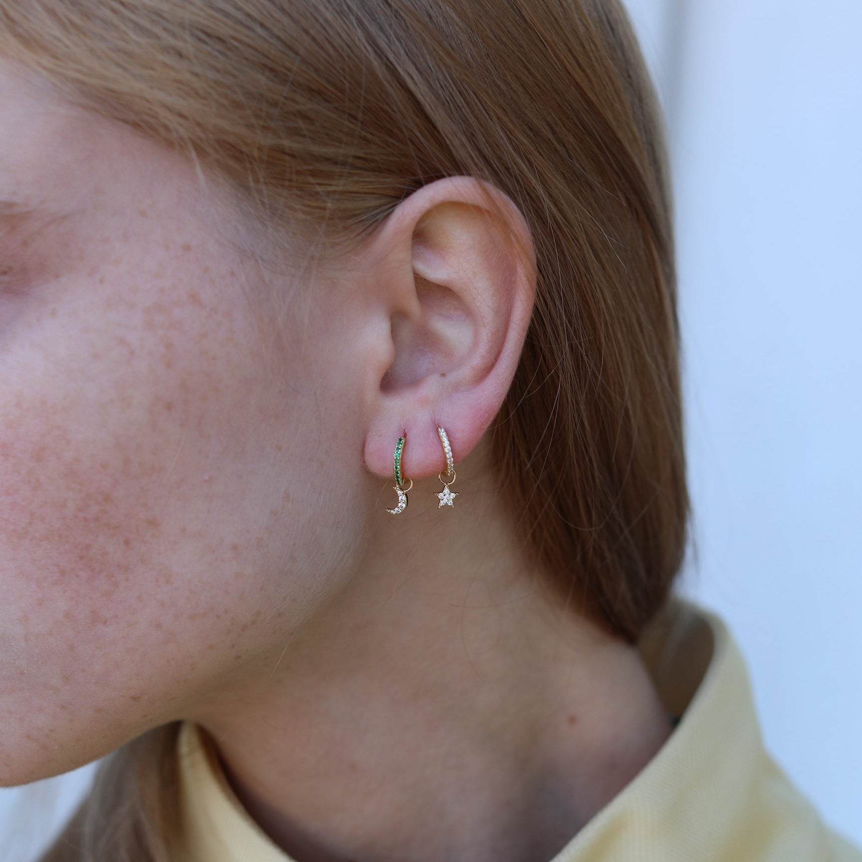 Moon Hoop Earring