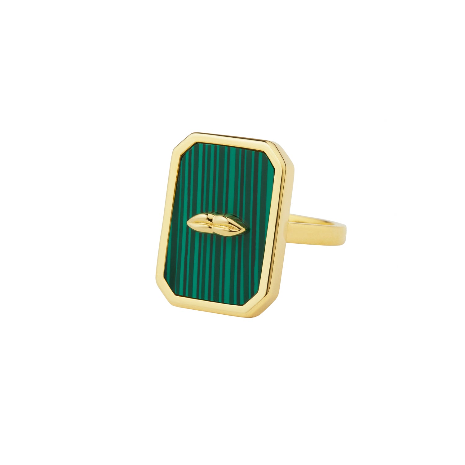 Malachite Lip-Chic Ring