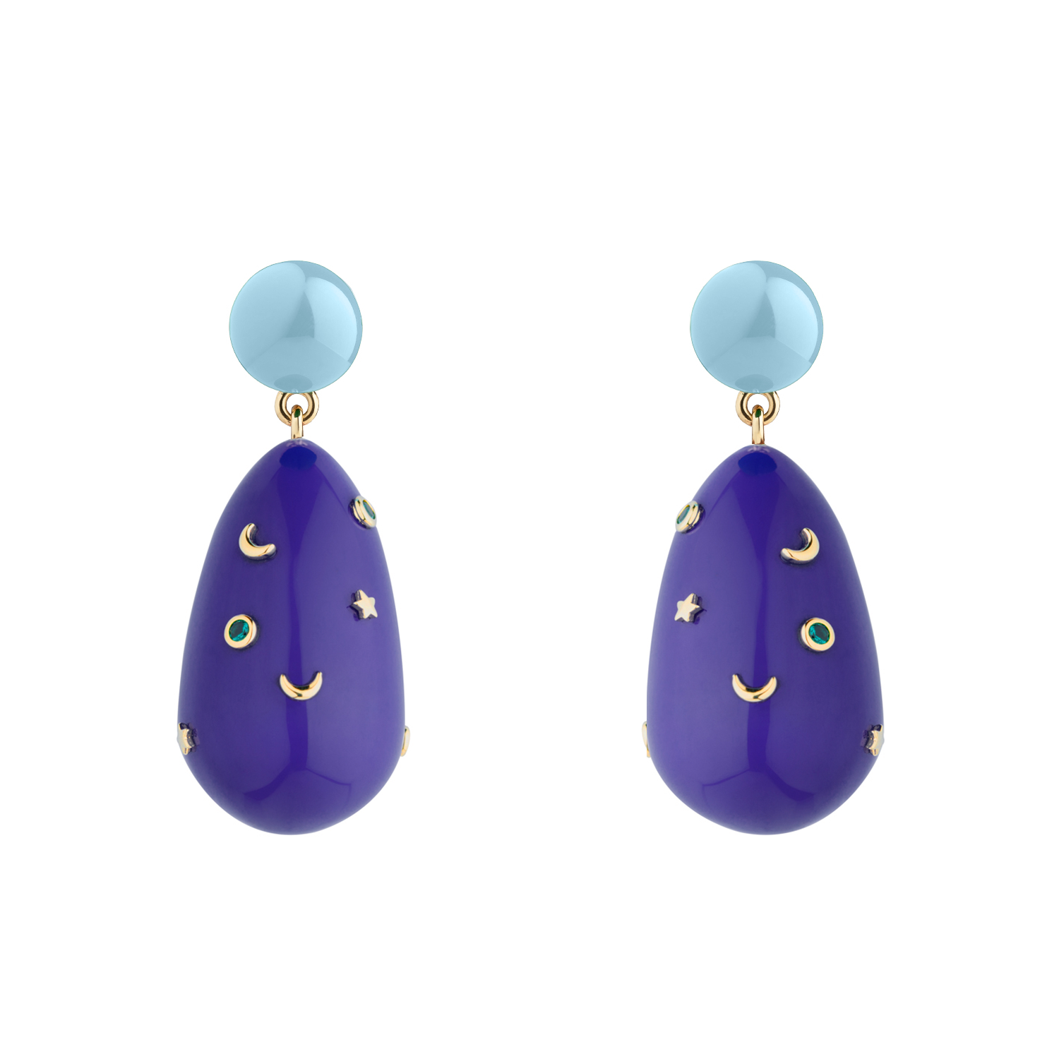 Large Galaxy Drop Earrings