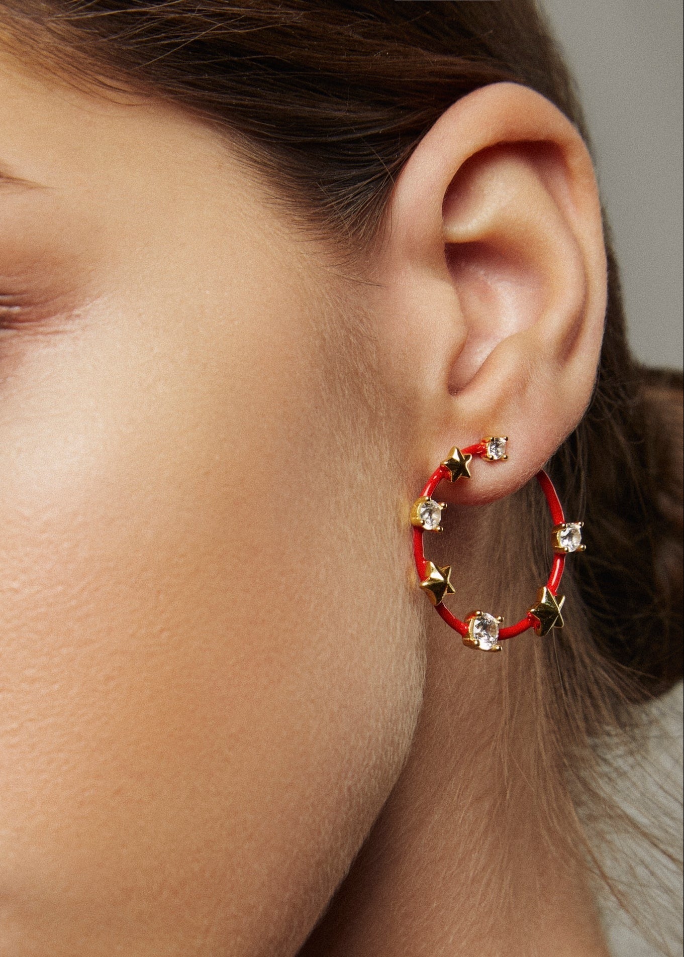 Star and Crystal Earrings