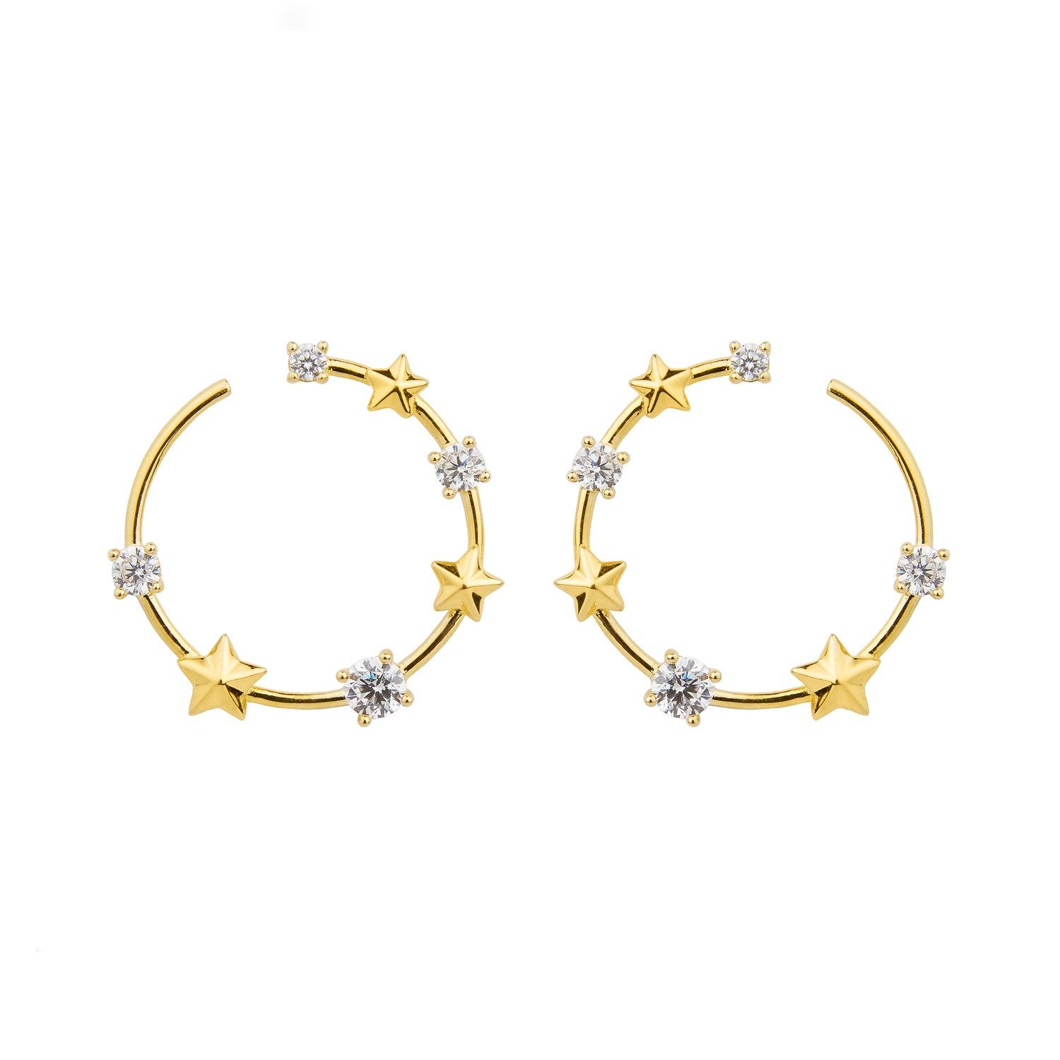 Star and crystal Earrings