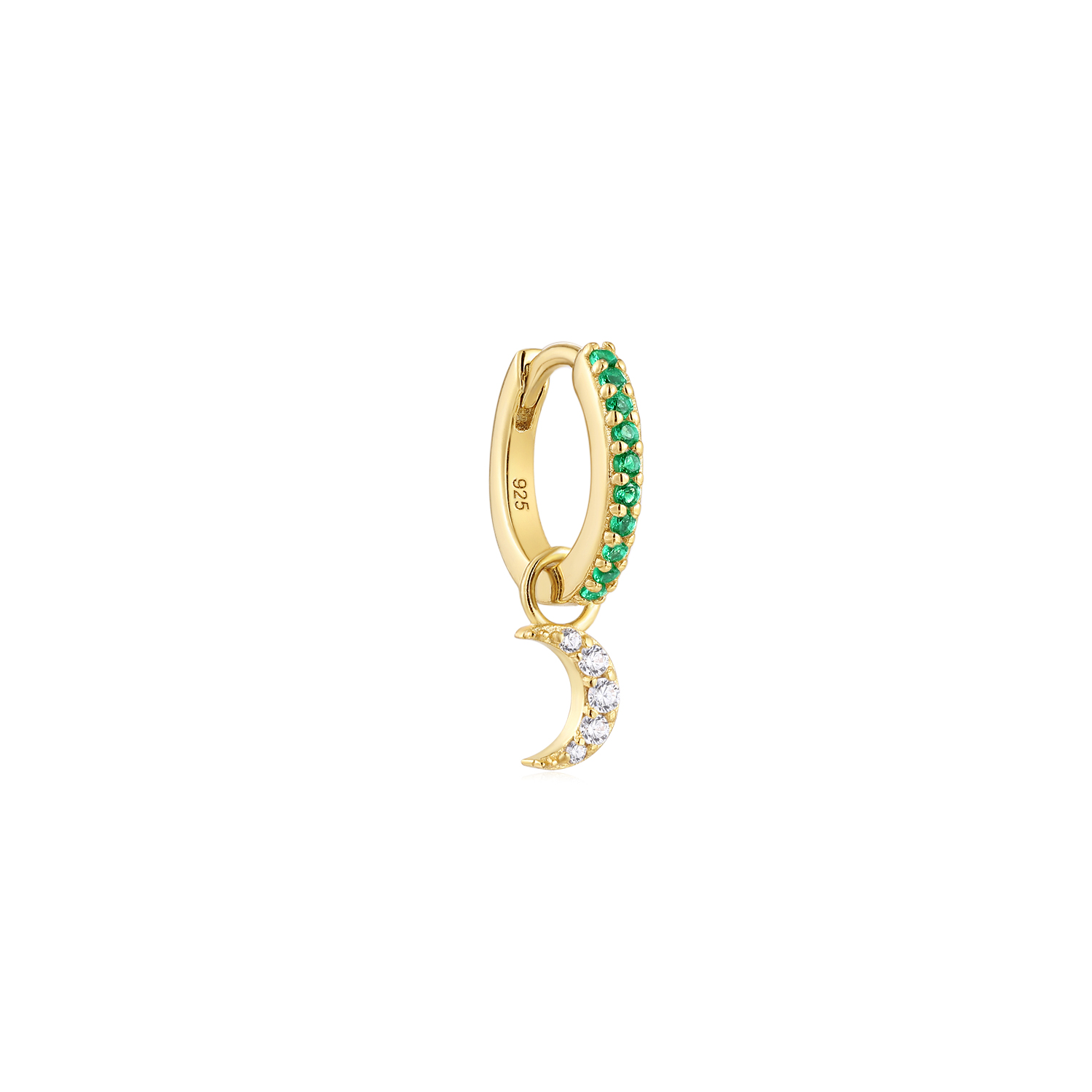 Moon Hoop Earring