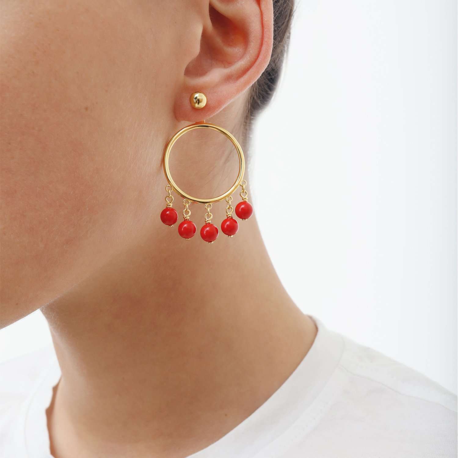 Hula Hoops pair earrings