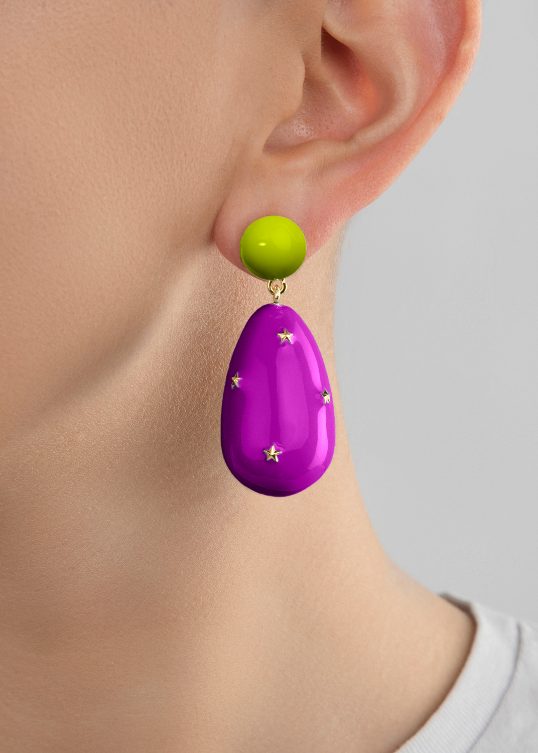 Large Galaxy Drop Earrings