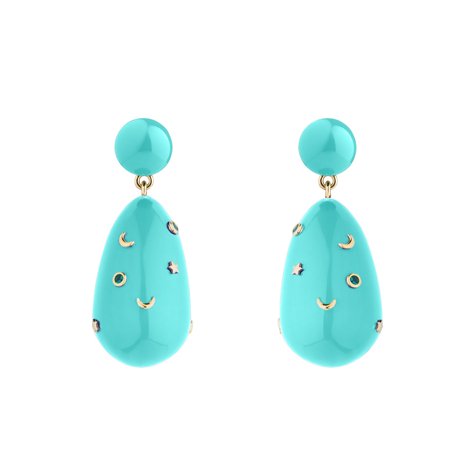 Large Galaxy Drop Earrings