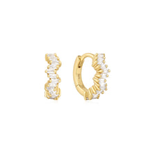 Load image into Gallery viewer, Pair of Hoop Earrings with Crystals
