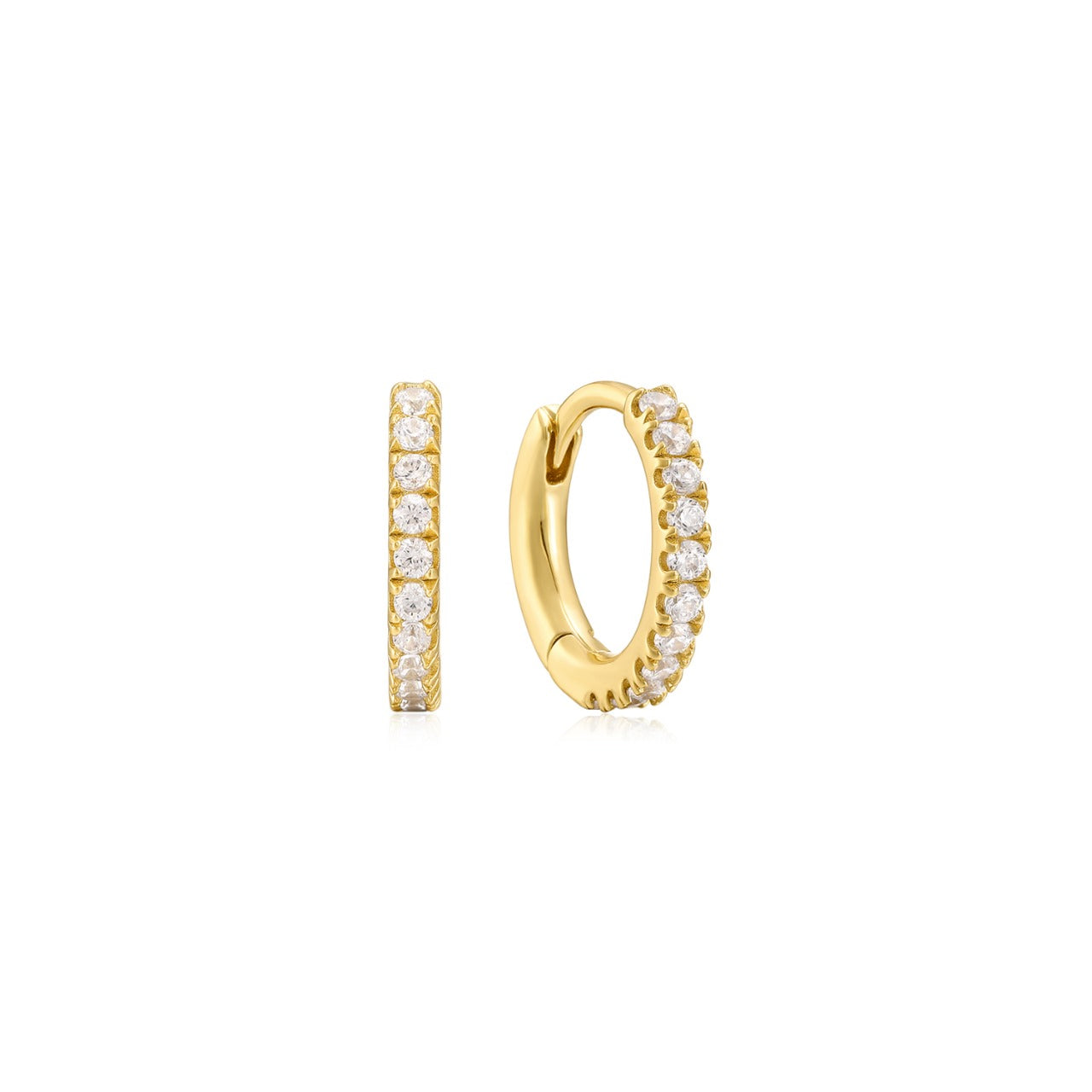 Pair of Hoop Earrings with Crystals