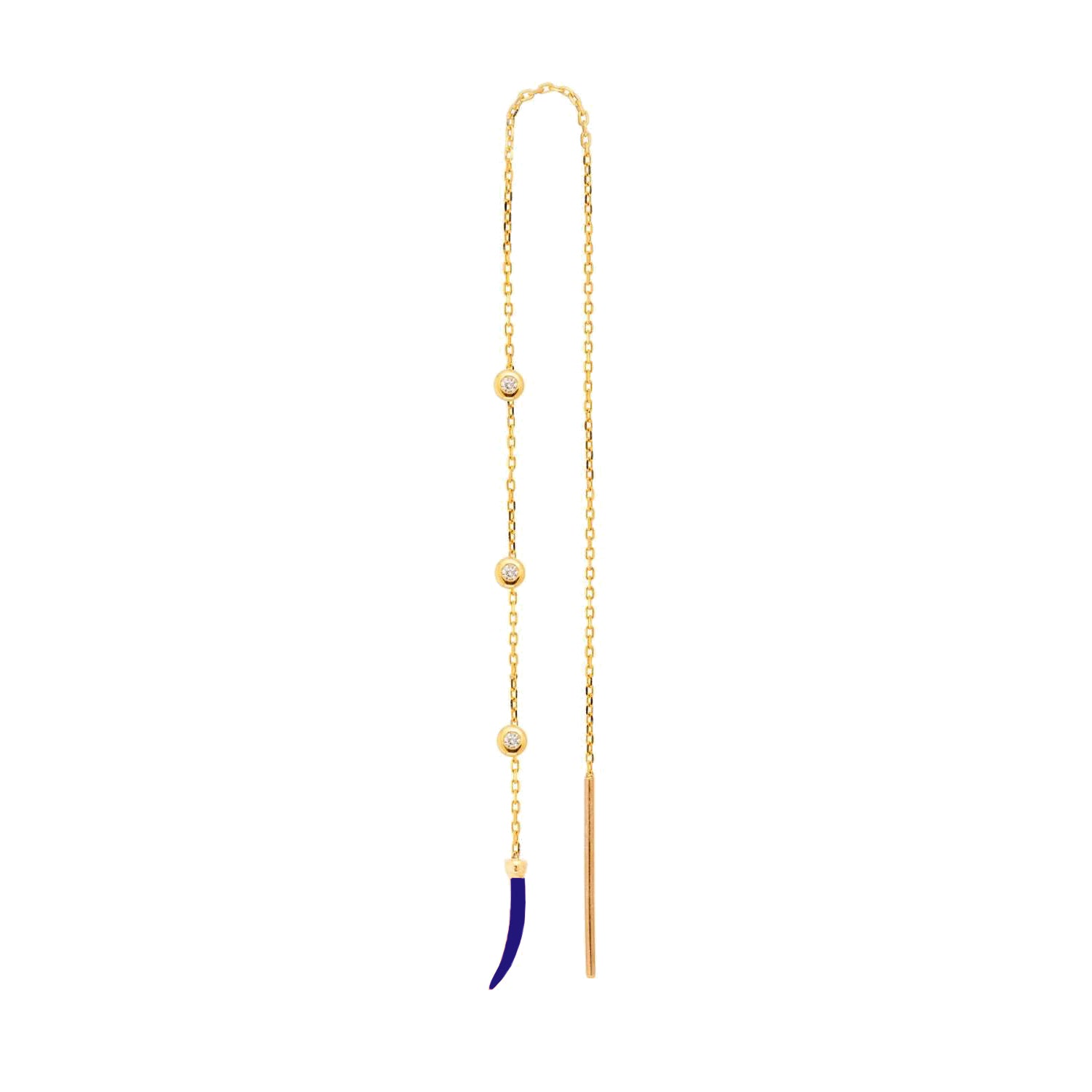 Single Chain Crystal Earring