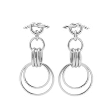 Load image into Gallery viewer, Silver Loop Earrings
