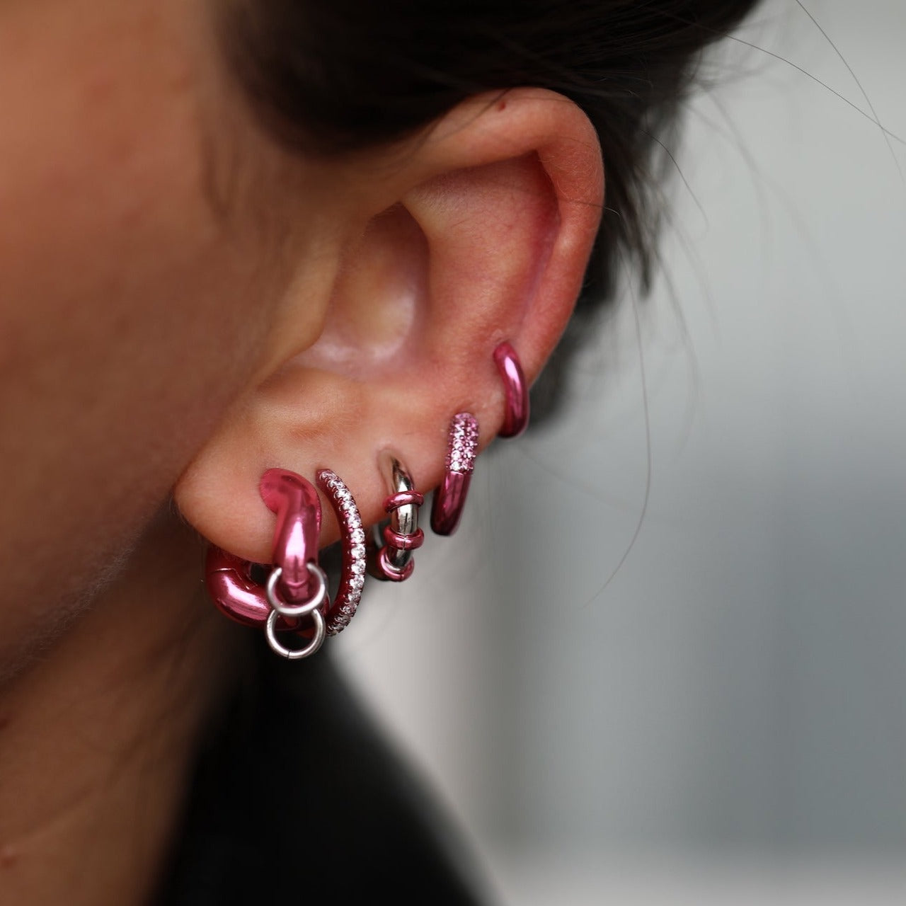 Pink Pierced Earrings