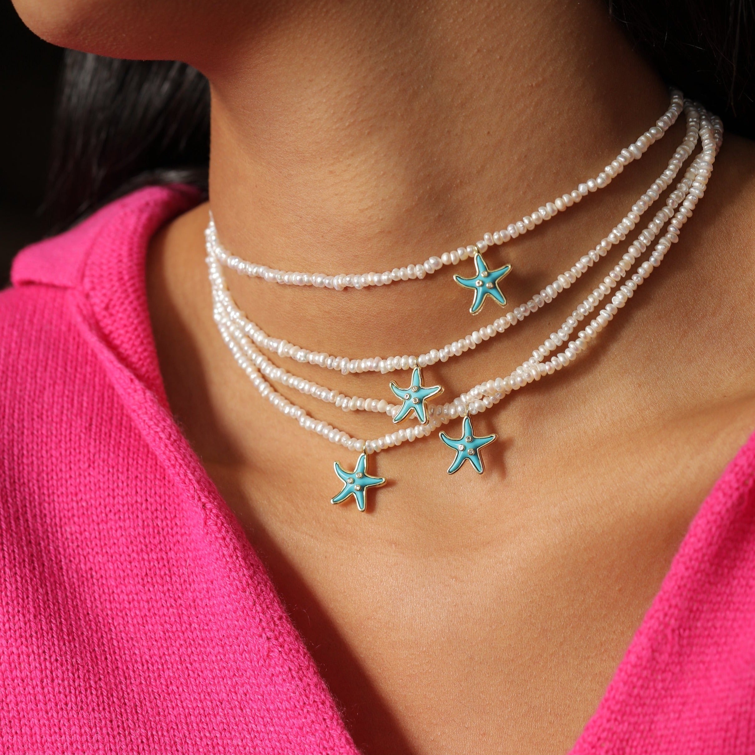 Starfish Pearl Necklace