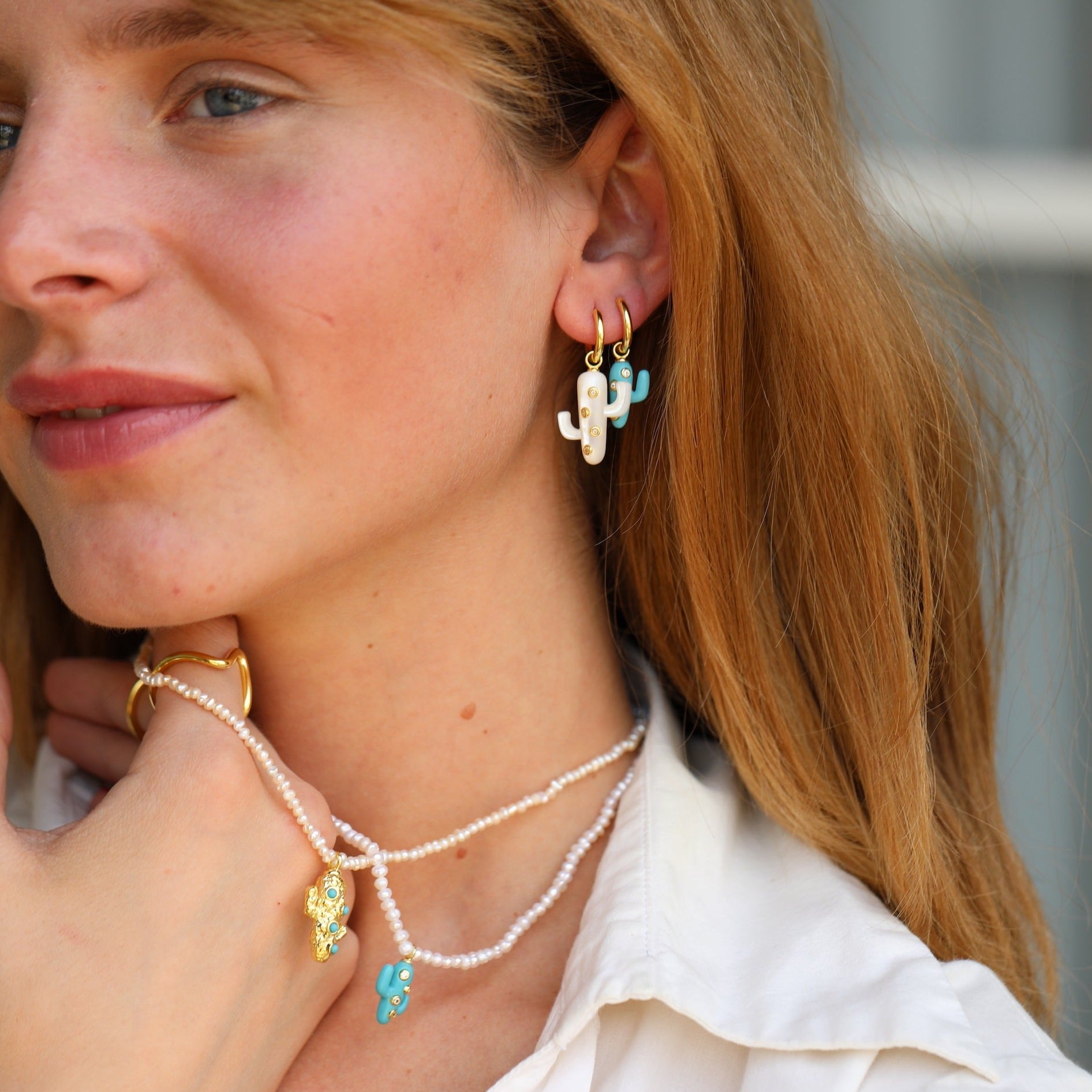 Turquoise Cactus Necklace